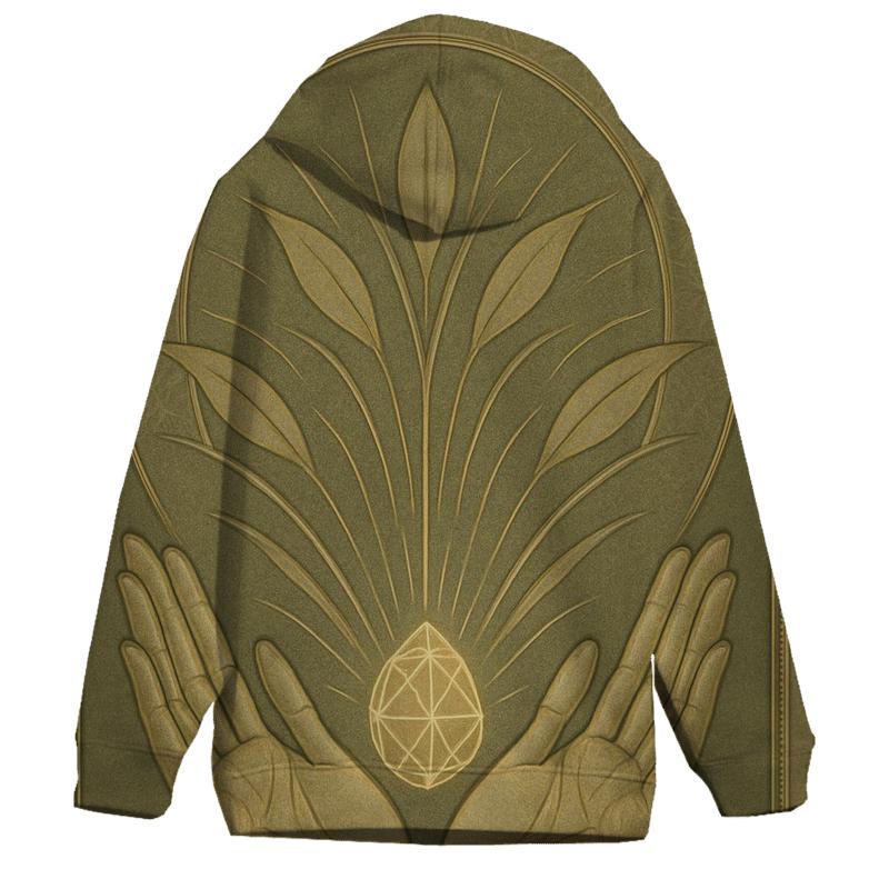 Hands Of Light And Seed Geometry lightweight hoodies