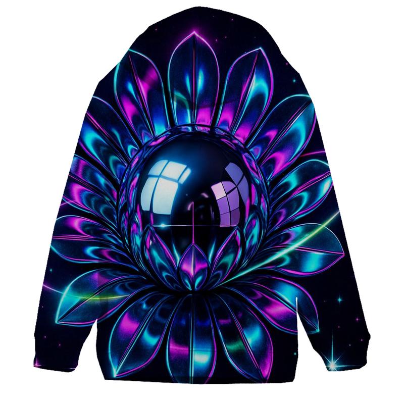 Chrome Orbit Disco Bloom hoodie styles