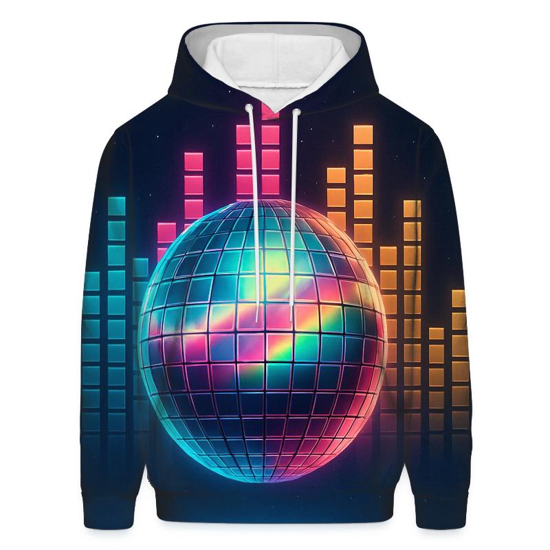 Disco Ball Aurora Grid hoodie trends