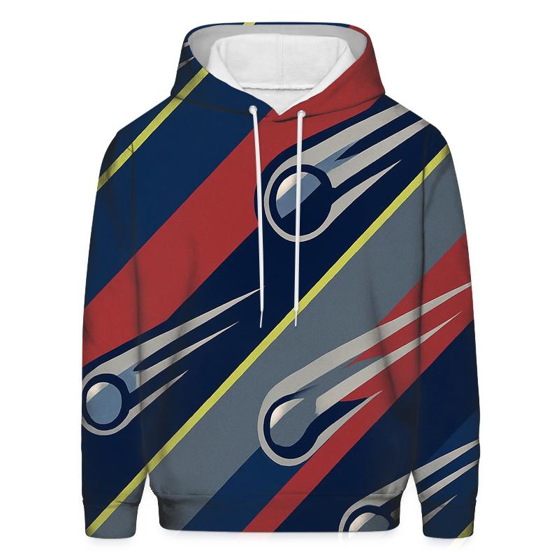 Chromed Comet Racing Stripes printed hoodies