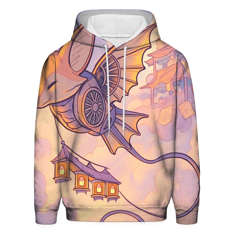 Kite Engine Over The Cloud Bazaar graphic hoodies