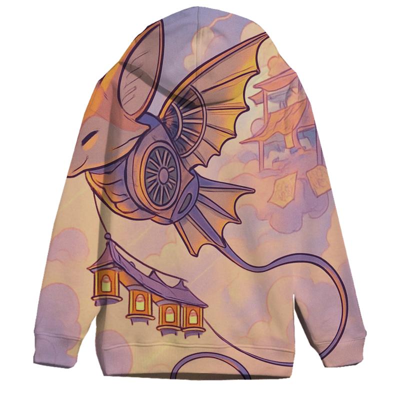 Kite Engine Over The Cloud Bazaar graphic hoodies