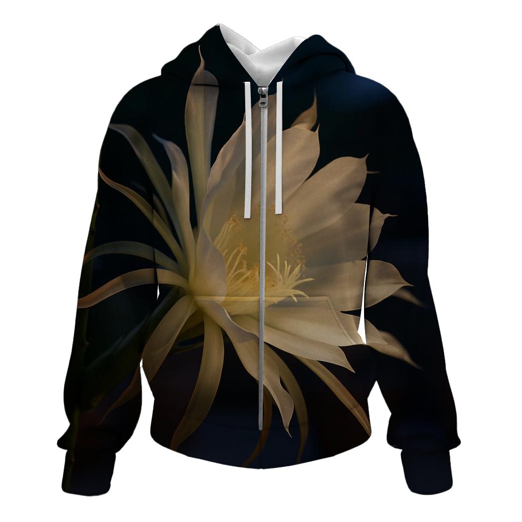 Night Blooming Cereus Before Dawn embroidered hoodies