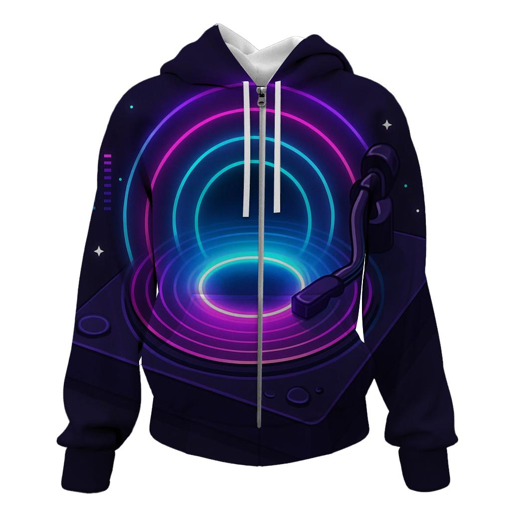 Neon Turntable Portal hoodies fashion