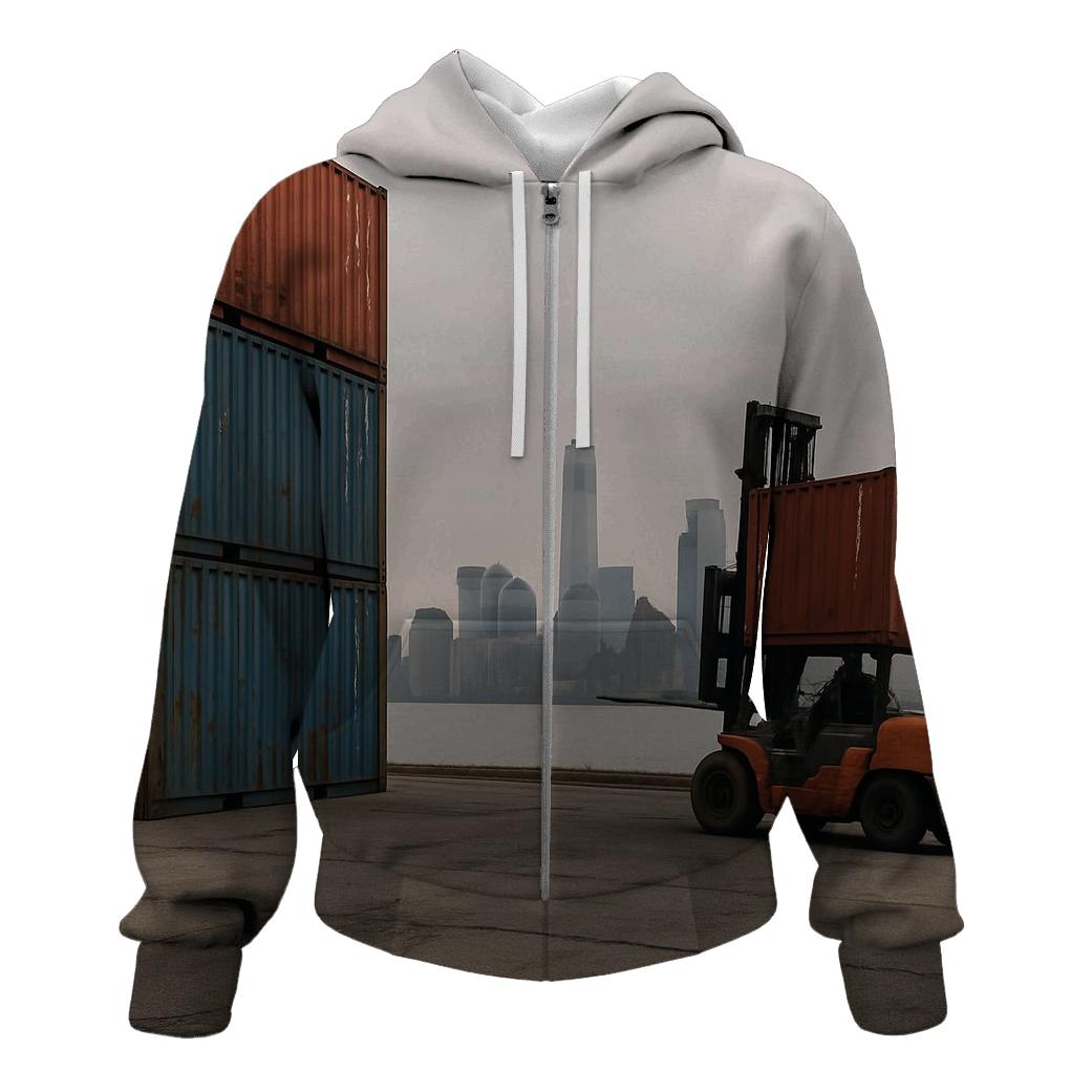 Maritime Freight Foreground At Red Hook pullover hoodies