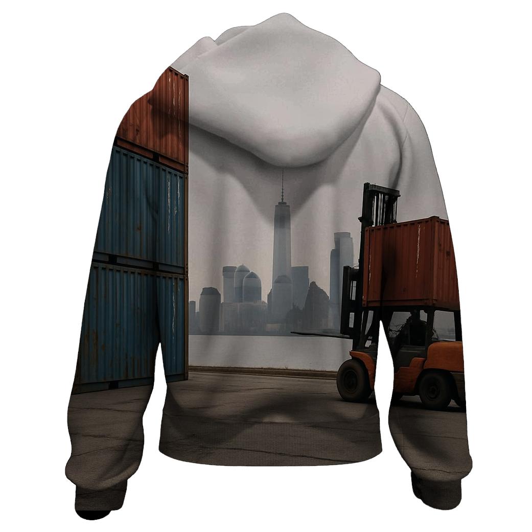 Maritime Freight Foreground At Red Hook pullover hoodies