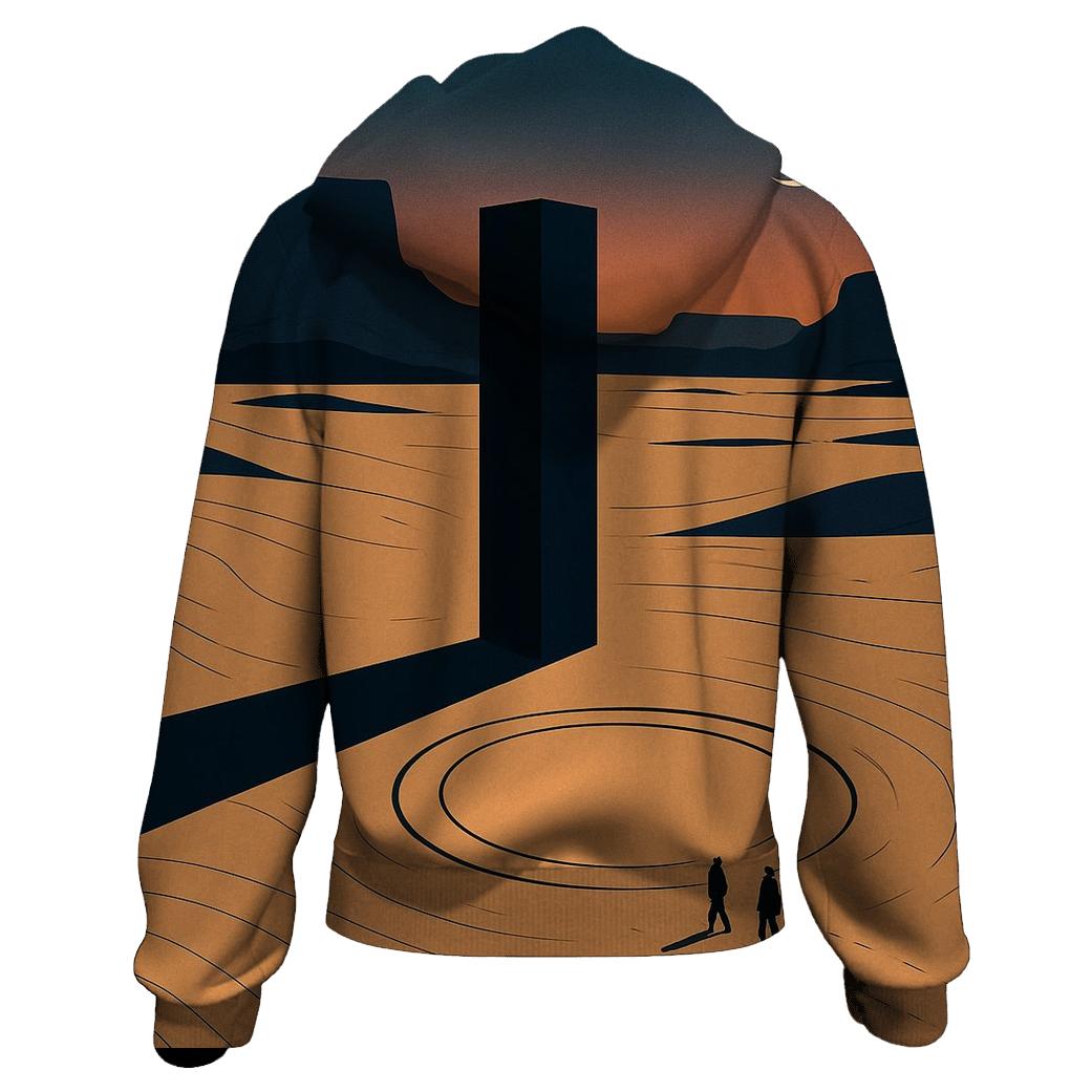 Desert Monolith Time Portal printed hoodies