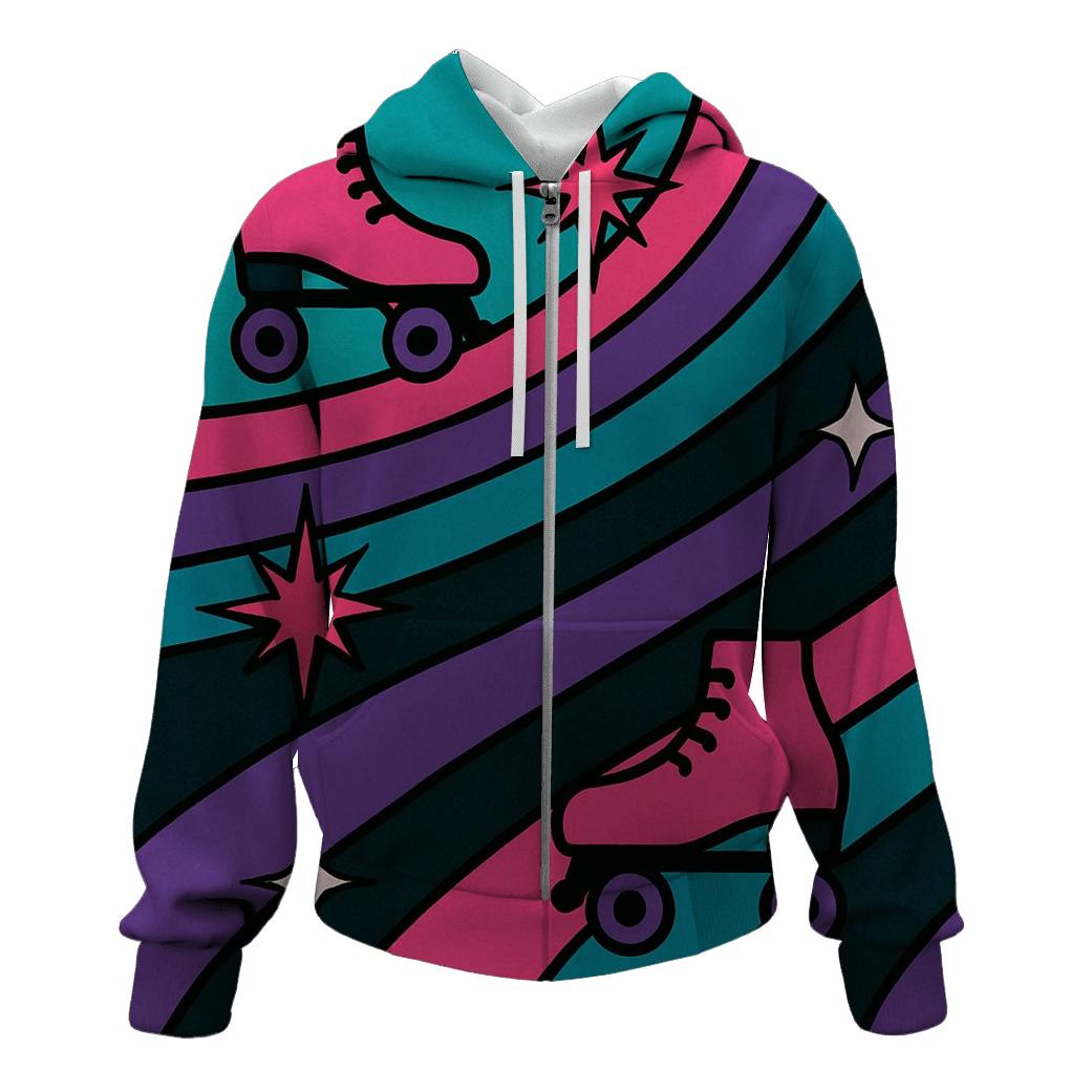 Roller Rink Neon Lanes hoodie designs