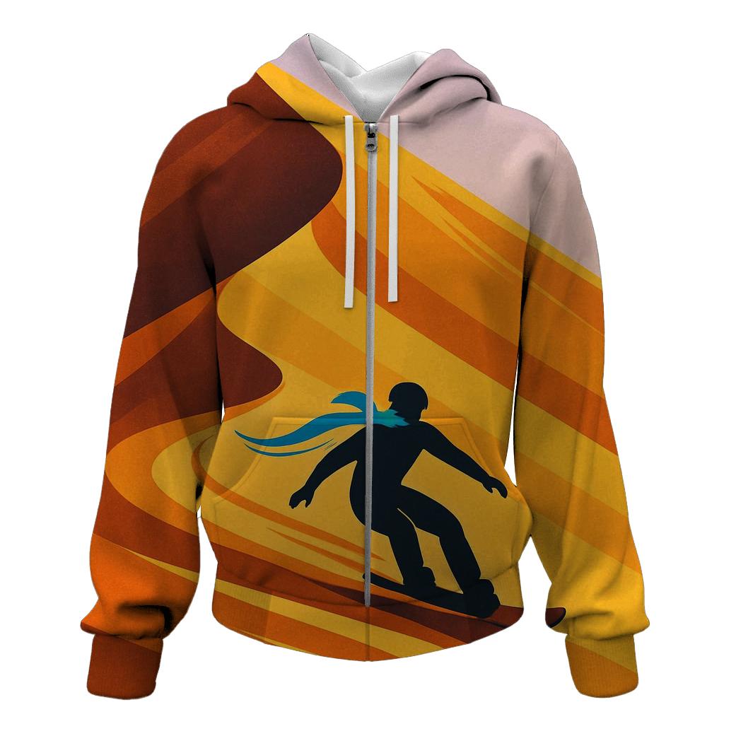 Desert Dune Sandboarding Slalom graphic hoodies