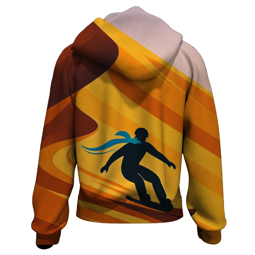 Desert Dune Sandboarding Slalom graphic hoodies