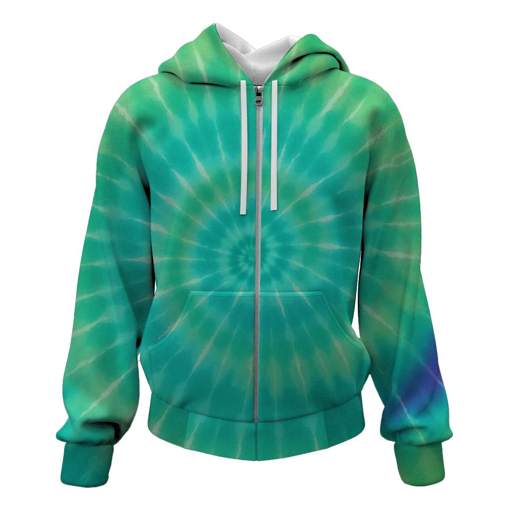 Aurora Spiral Overdye Vortex hoodie designs