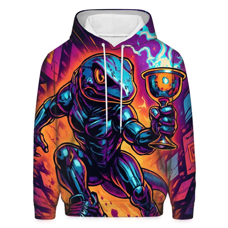 Neon Lizard Grail Runner custom hoodies