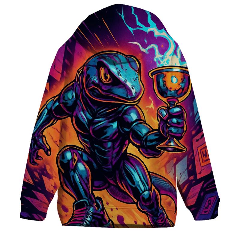 Neon Lizard Grail Runner custom hoodies