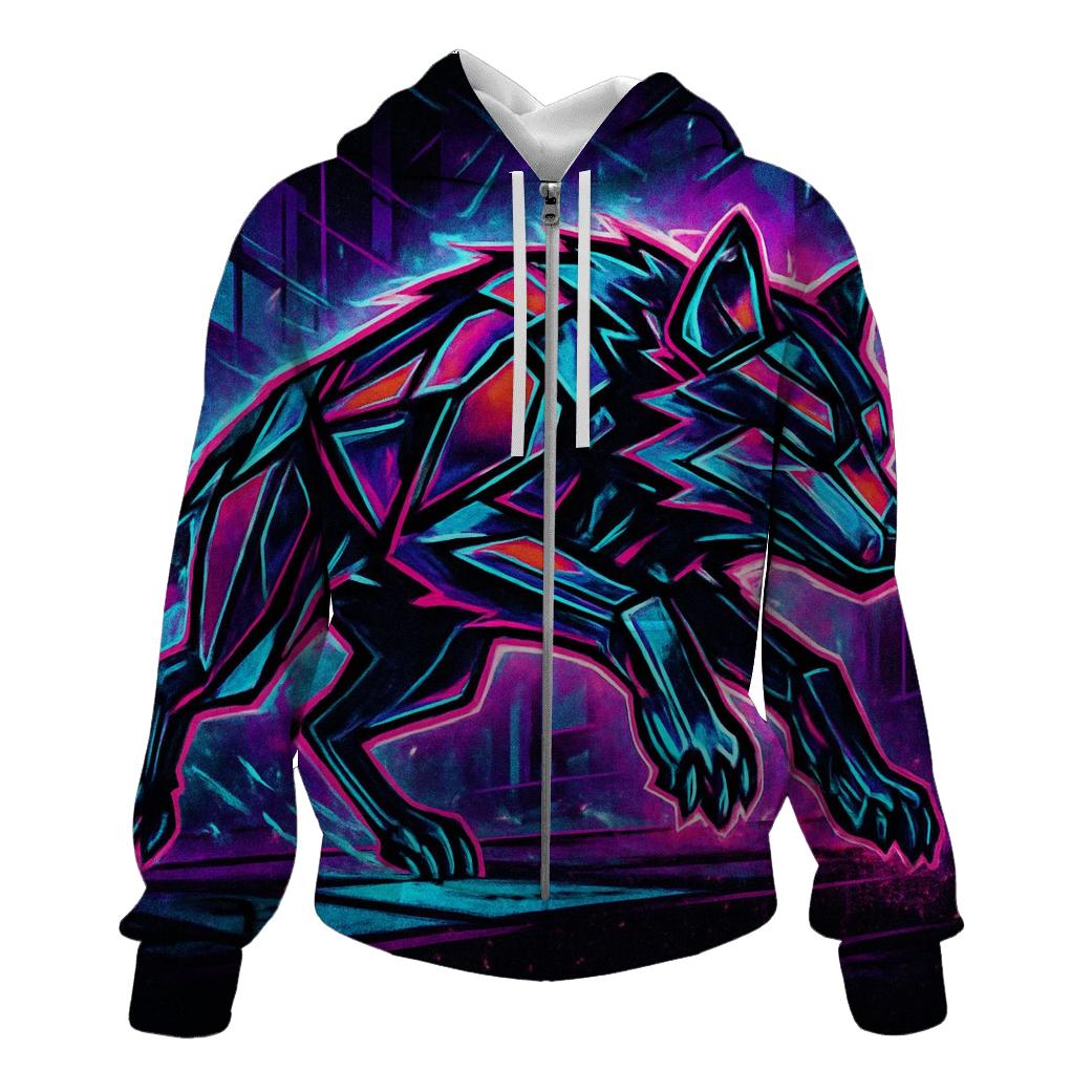 Neon Rift Streetrunner Wolf lightweight hoodies