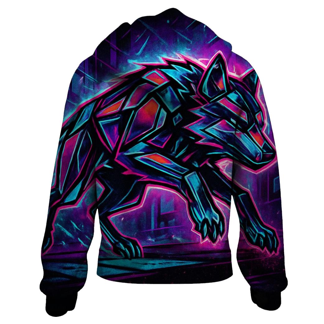 Neon Rift Streetrunner Wolf lightweight hoodies