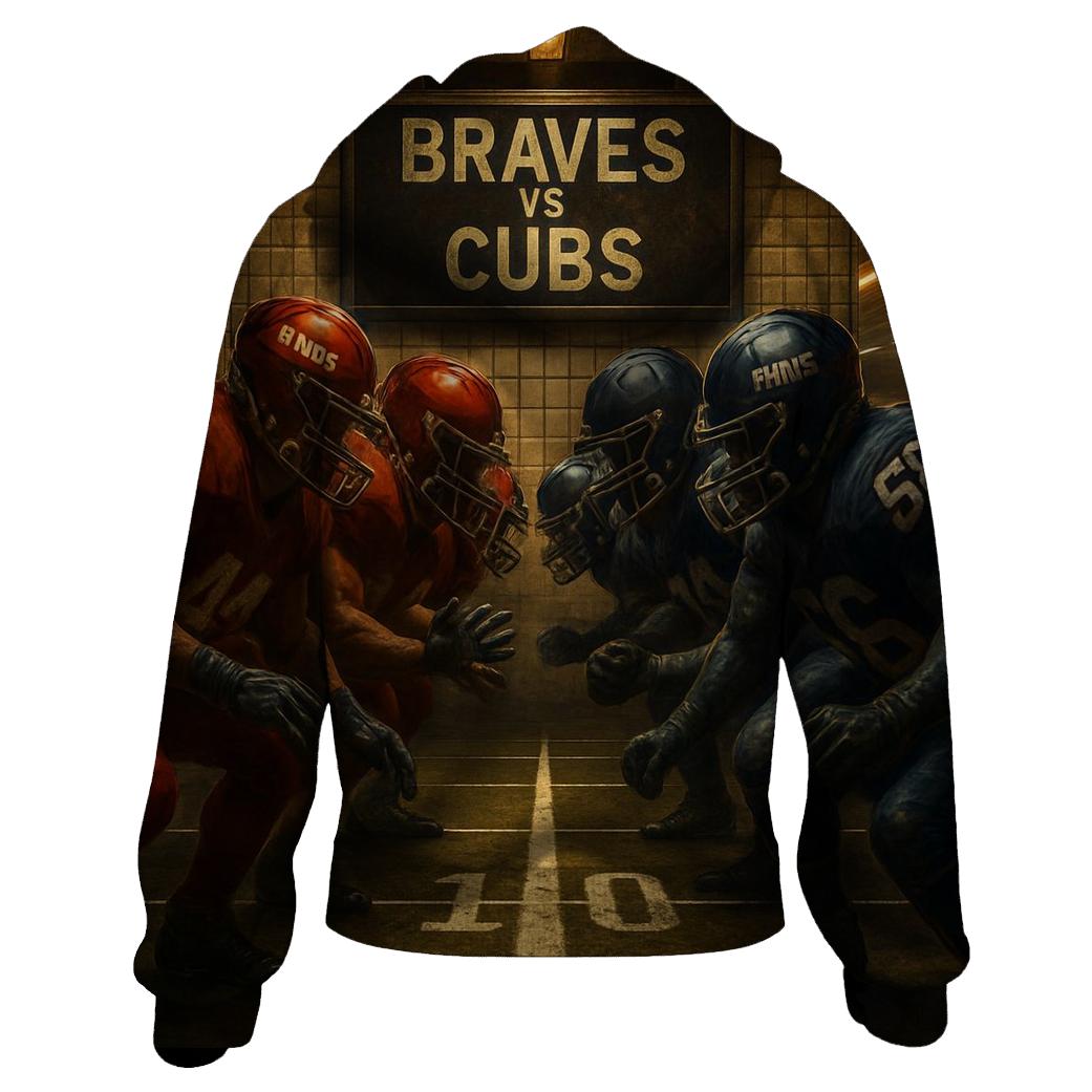 Subway Tunnel Huddle Break Showdown zip-up hoodies