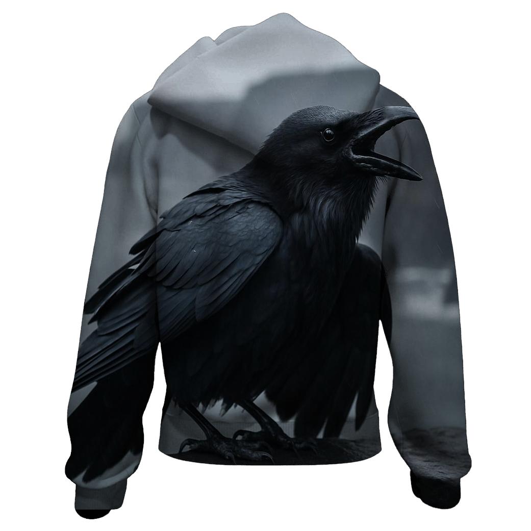 Basalt Ledge Mantling Common Raven zip-up hoodies