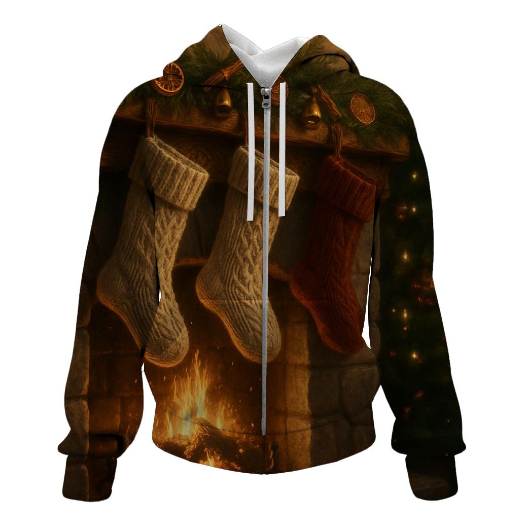 Fireside Stockings And Snowy Silence hoodie designs