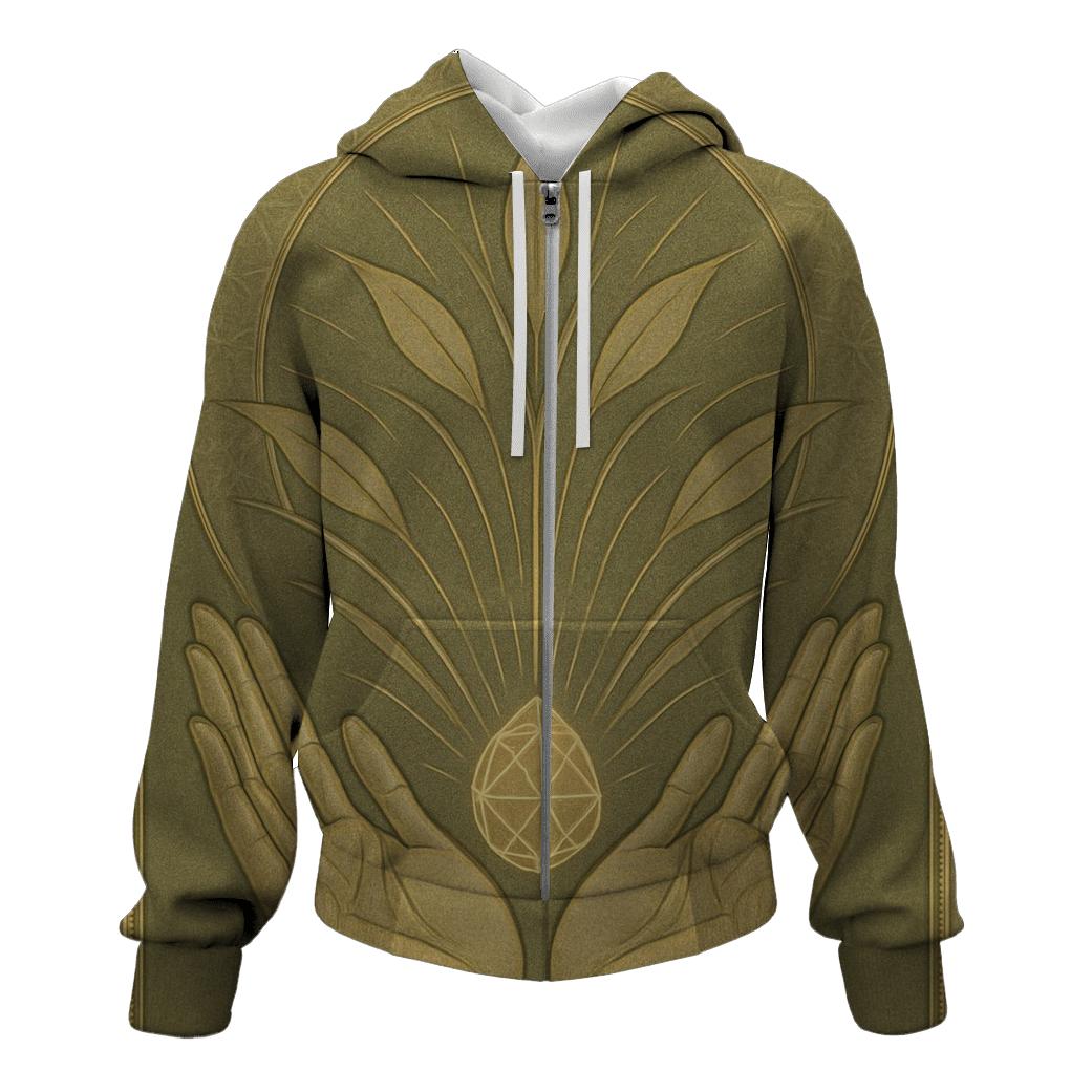 Hands Of Light And Seed Geometry designer hoodies