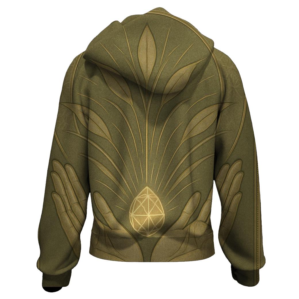 Hands Of Light And Seed Geometry designer hoodies