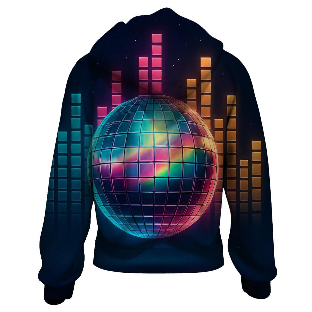 Disco Ball Aurora Grid premium hoodies