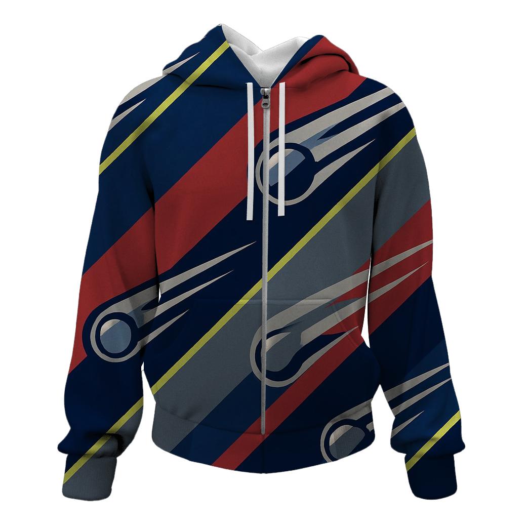 Chromed Comet Racing Stripes printed hoodies