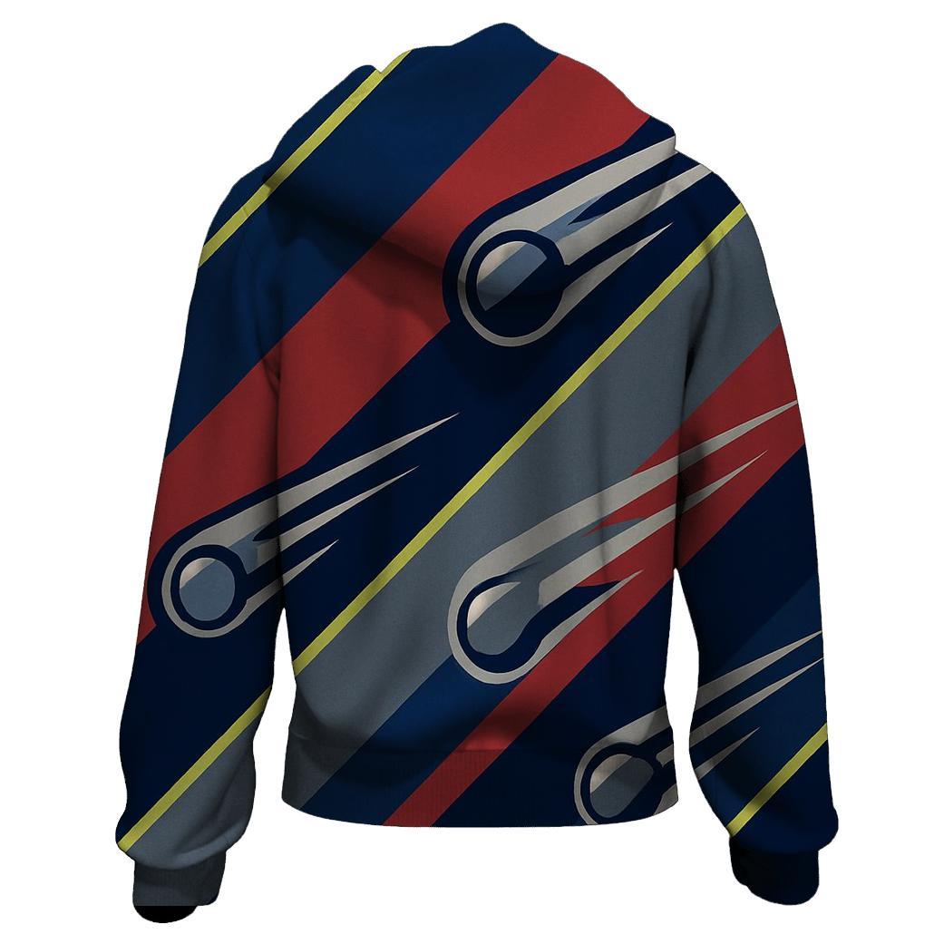 Chromed Comet Racing Stripes printed hoodies