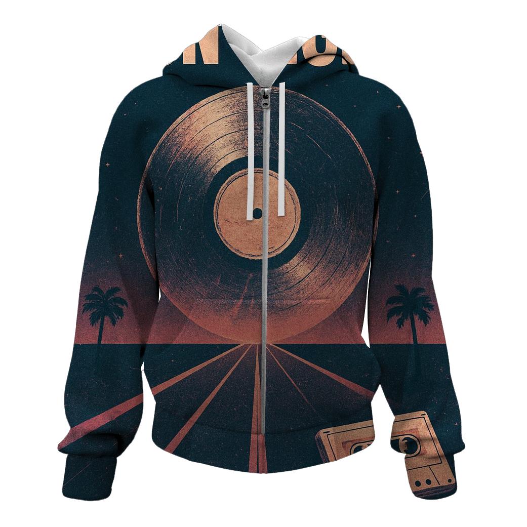 Worn Vinyl Night Drive Poster custom hoodies