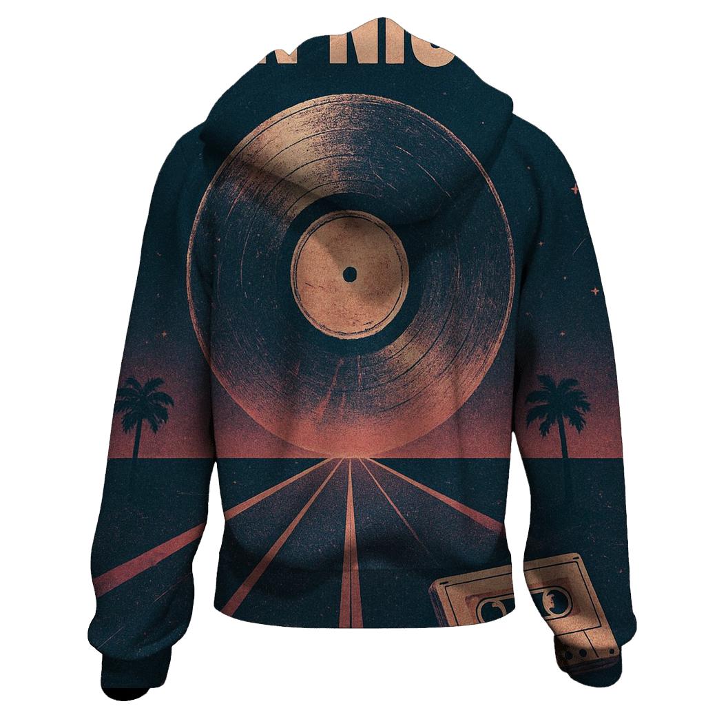 Worn Vinyl Night Drive Poster custom hoodies