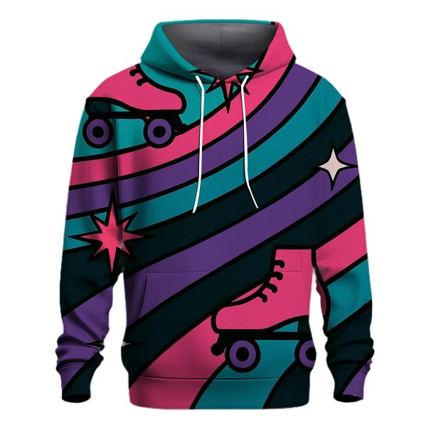 Roller Rink Neon Lanes premium hoodies
