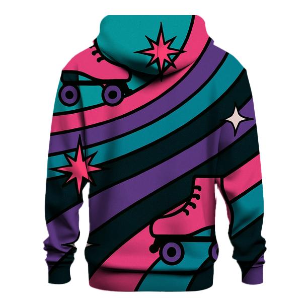 Roller Rink Neon Lanes premium hoodies
