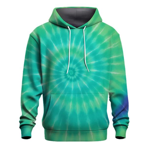 Aurora Spiral Overdye Vortex lightweight hoodies
