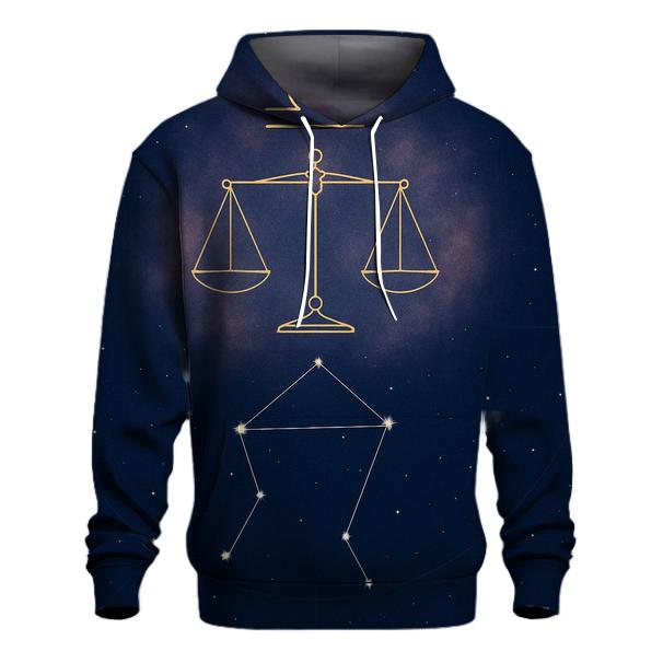 Libra Equinox Balance Star Chart graphic hoodies