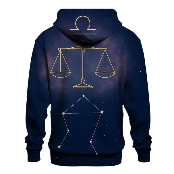 Libra Equinox Balance Star Chart graphic hoodies