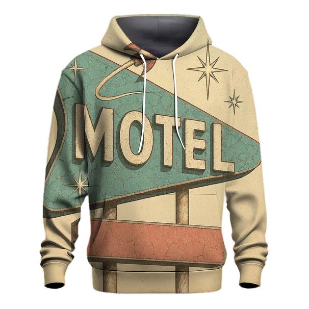 Faded Space Age Motel Sign pullover hoodies