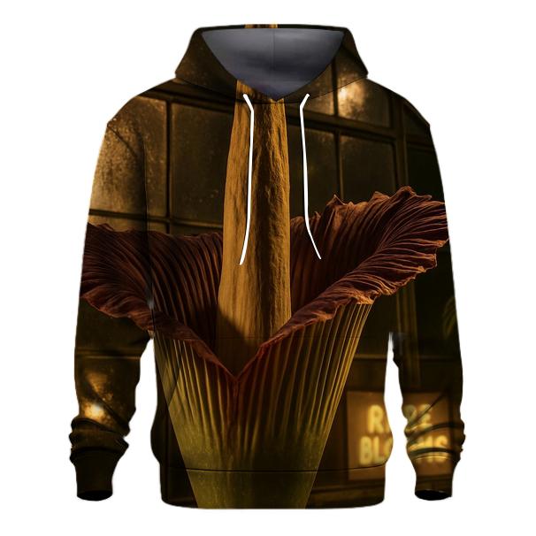Titan Arum Bloom Inside A Conservatory printed hoodies