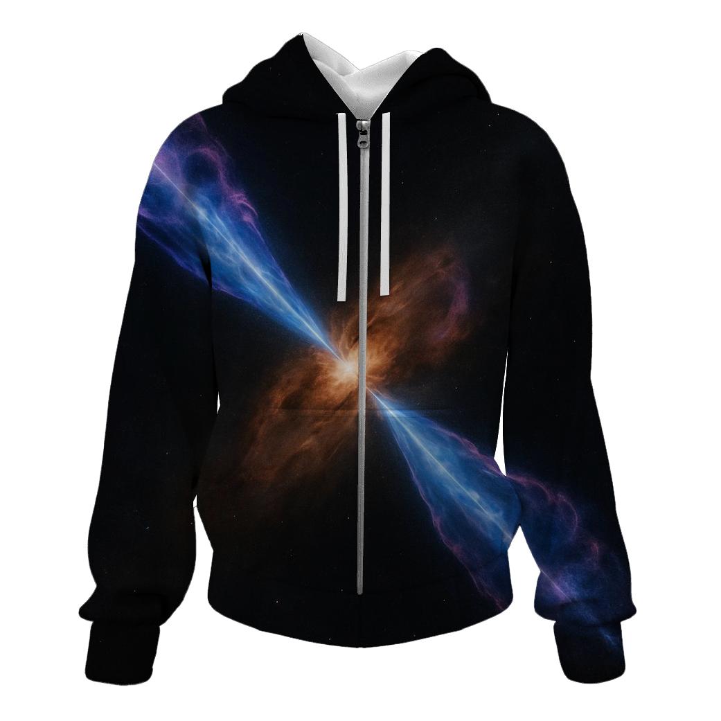 Bipolar Jet Outflow Shock Knots printed hoodies