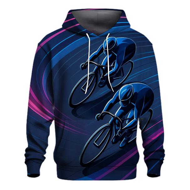 Neon Velodrome Night Pursuit pullover hoodies