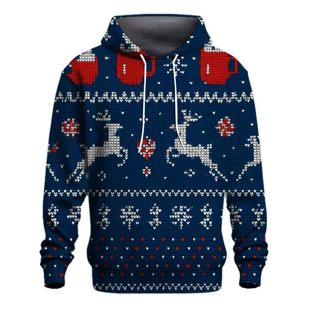 Reindeer Cocoa Mug Stripe Parade Design hoodies fashion