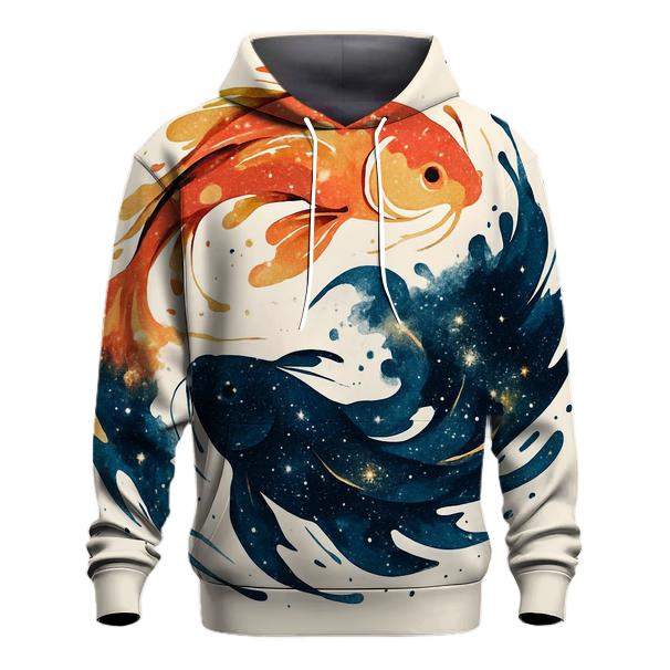 Koi Nebula Ink Splash lightweight hoodies
