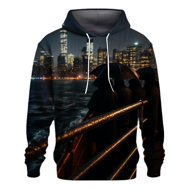 Rainy Night Arrival On The Staten Island Ferry zip-up hoodies