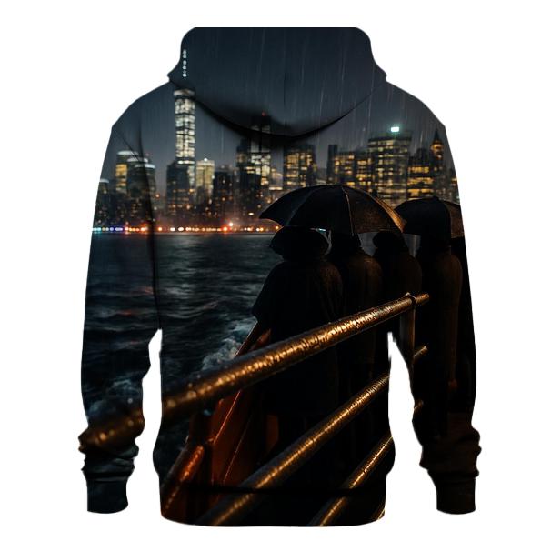 Rainy Night Arrival On The Staten Island Ferry zip-up hoodies