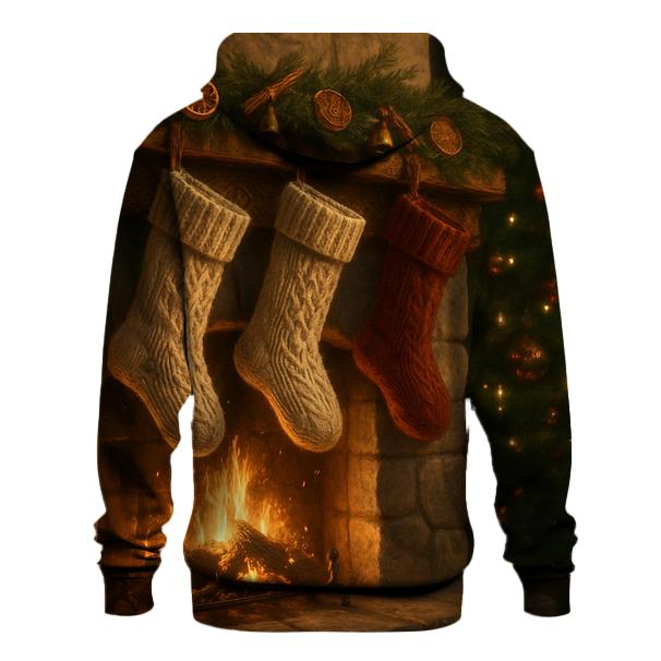 Fireside Stockings And Snowy Silence premium hoodies