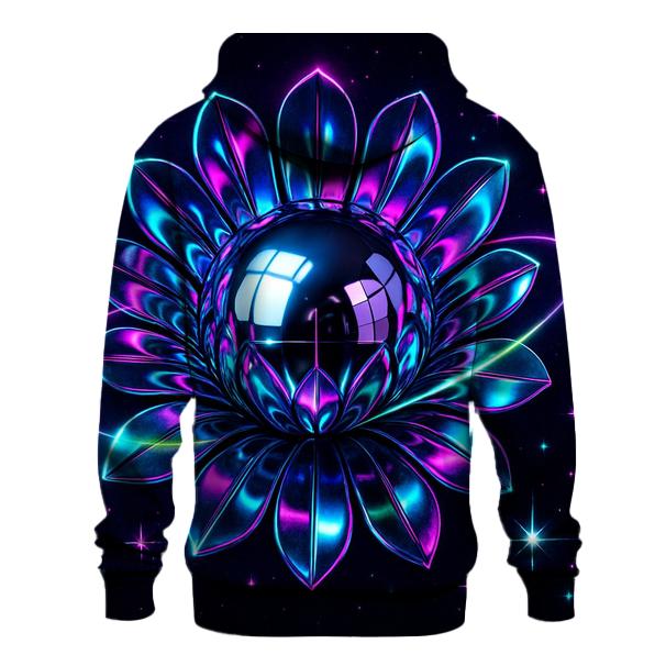 Chrome Orbit Disco Bloom printed hoodies