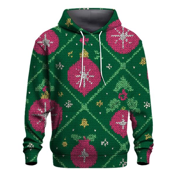 Holly Ornament Firework Lattice Design premium hoodies