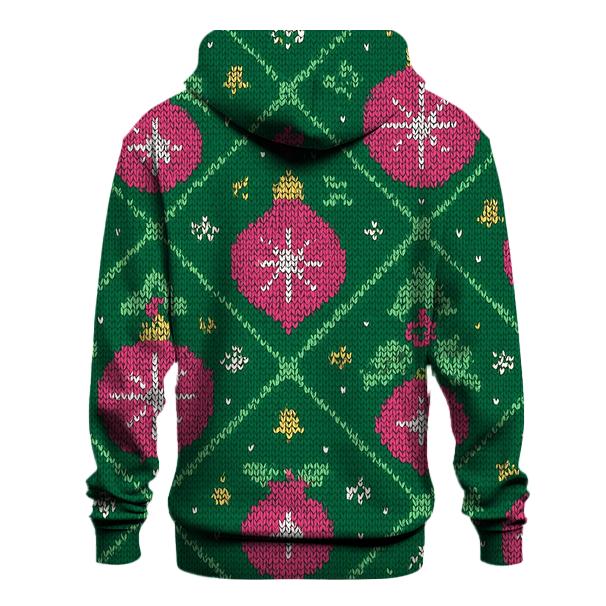 Holly Ornament Firework Lattice Design premium hoodies