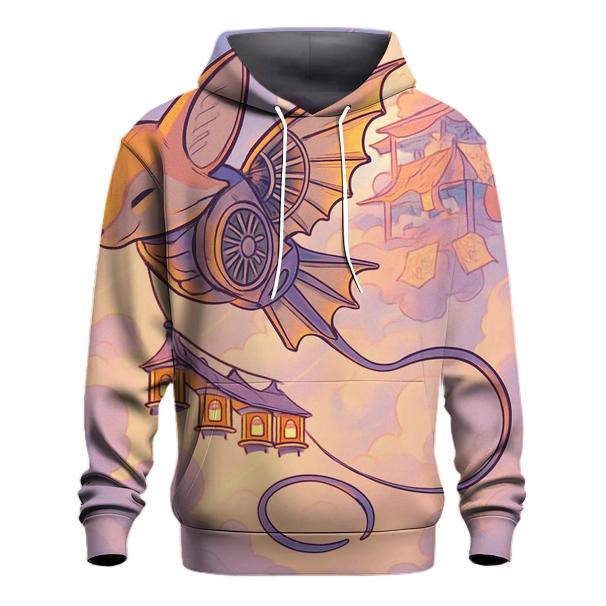 Kite Engine Over The Cloud Bazaar premium hoodies