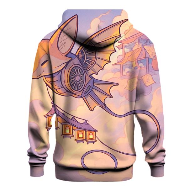 Kite Engine Over The Cloud Bazaar premium hoodies