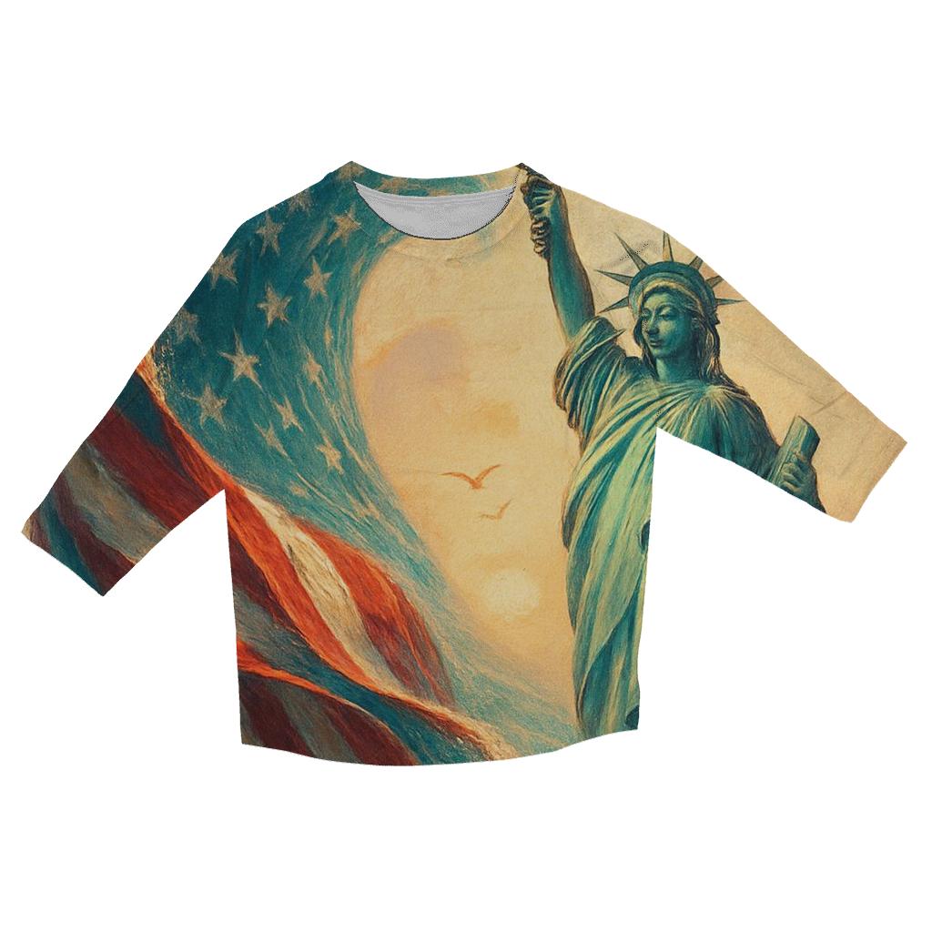 Liberty Tide Panorama fashion 3/4 sleeve shirts