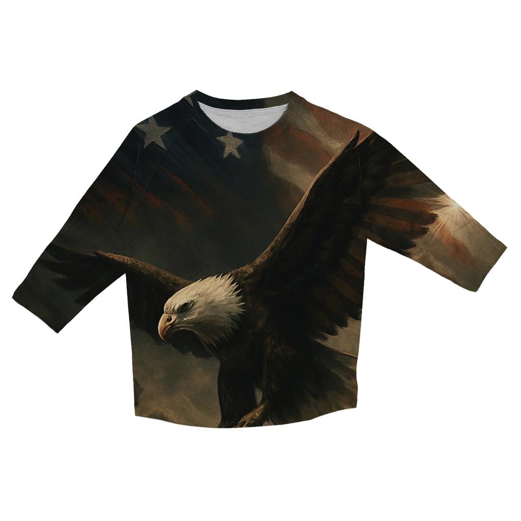 Liberty Wing Through Smoke And Stripes stylish quarter sleeve tops